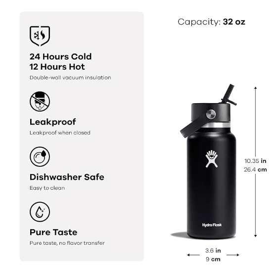 Hydro Flask Insulated Water Bottle – Used Very Good 32 oz CONDITION: USED VERY GOOD 810070084158 No Promo Code Needed!