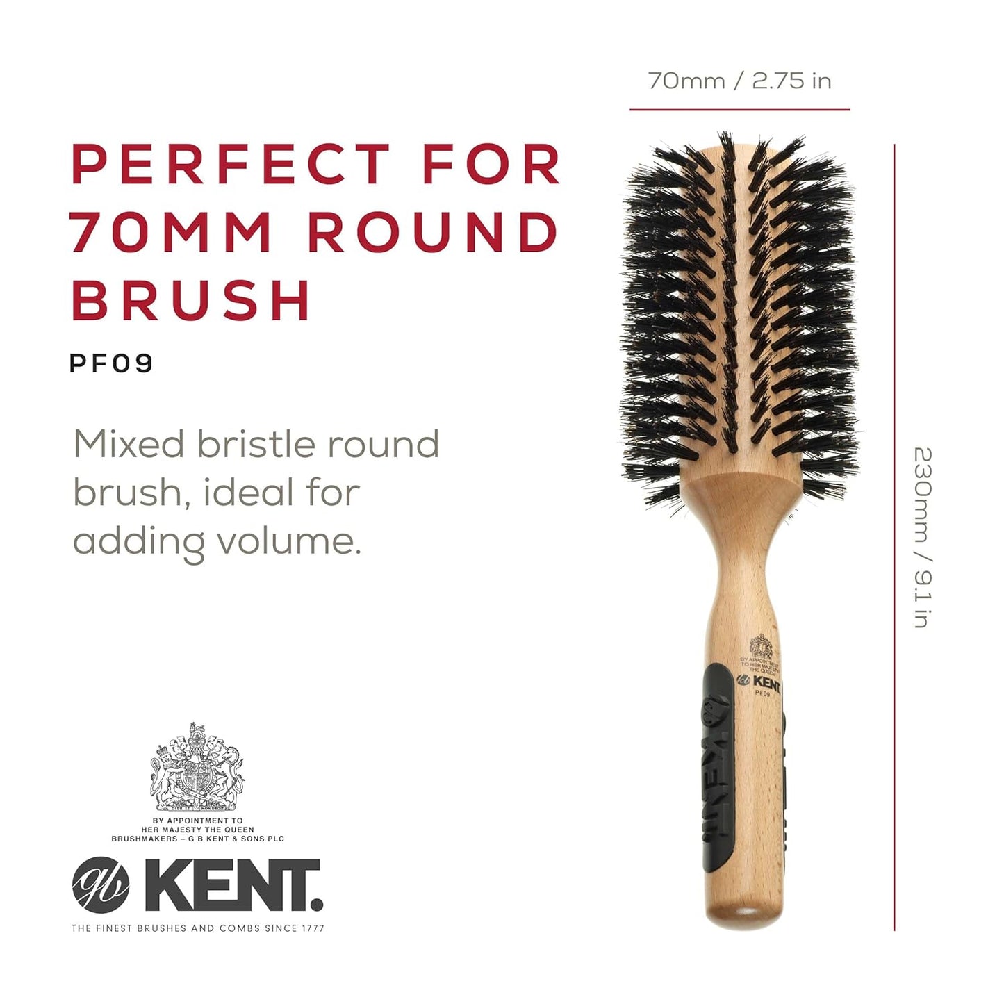 Kent Large Radial Bristle Round Brush - No Promo Code Needed!