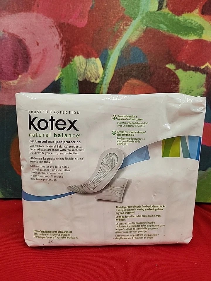 Kotex Natural Balance Maxi Pads 22 Pads Long Super 036000359251 No Promo Code Needed!
