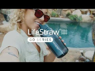 LifeStraw Go Series Classic Water Filter Bottle - Used Very Good Aegean Sea 22 ounce CONDITION: USED VERY GOOD 7640144287085 No Promo Code Needed!