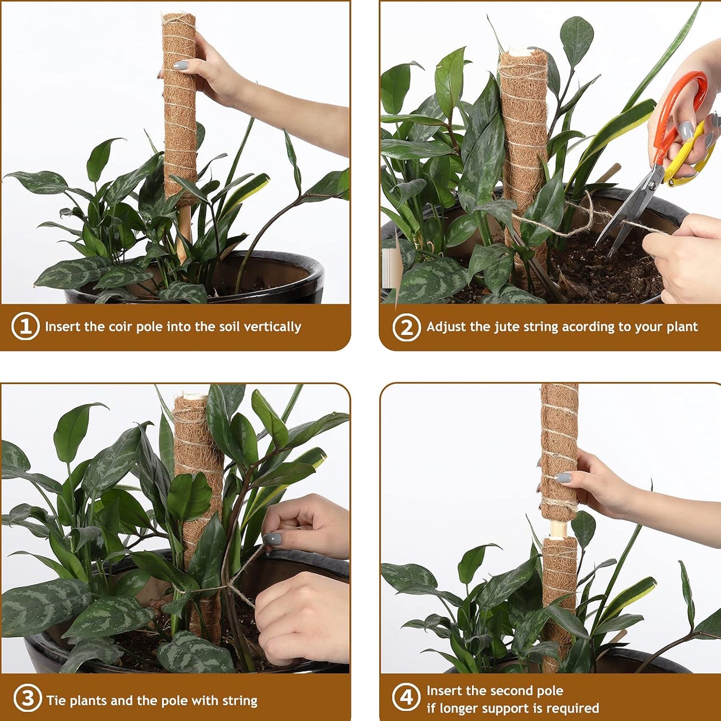 Palm Naki Coir Totem Pole - Support - No Promo Code Needed!