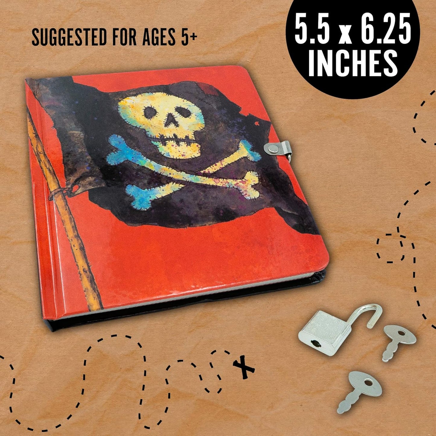 Peaceable Kingdom Pirate Diary Lock & Key - No Promo Code Needed!