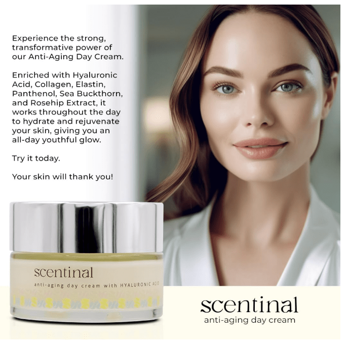 Scentinal Scentinal Anti - Aging Day Cream with Hyaluronic Acid - No Promo Code Needed!