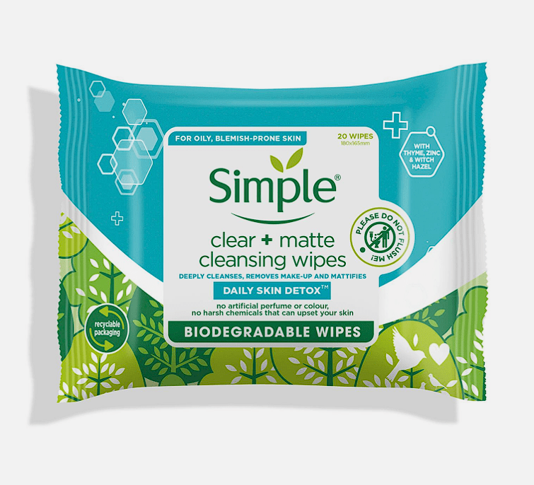 Simple Matte Cleansing Wipes - No Promo Code Needed!