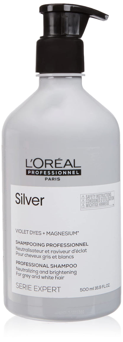 L'Oreal Paris Serie Expert Magnesium Silver Neutralising Shampoo, Multi, 16.9 Fl Oz