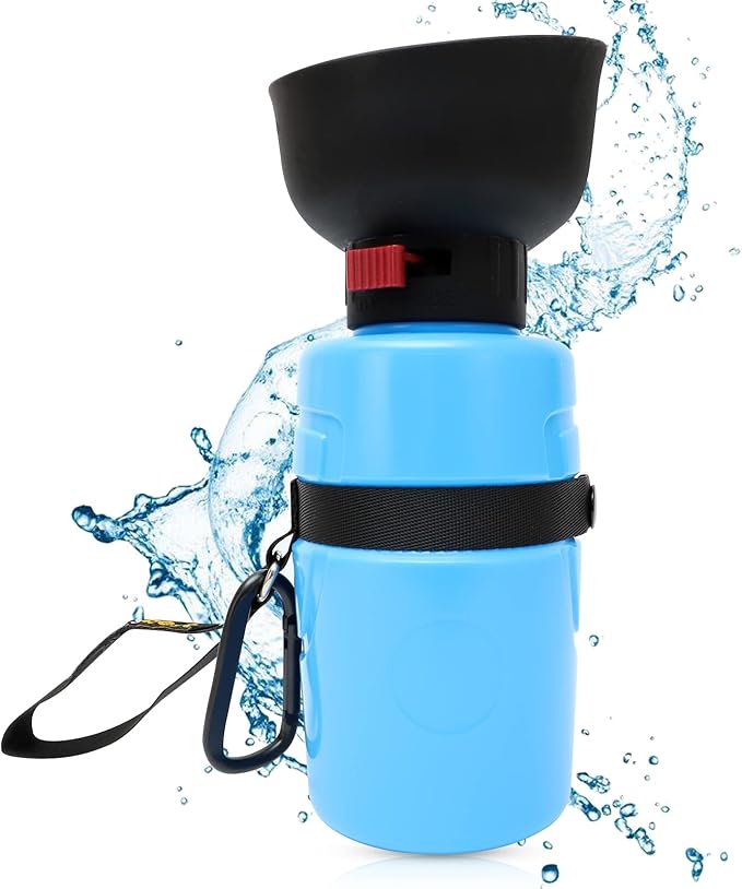 Dog Water Bottle with Collapsible Bowl