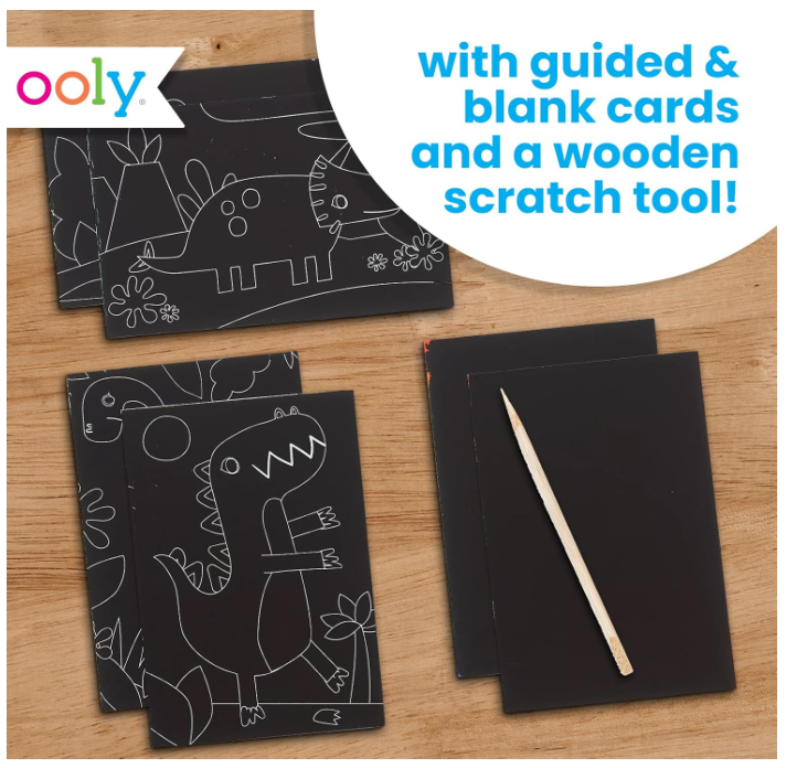 Ooly Mini Scratch & Scribble Art Kit: Dino Days - Null