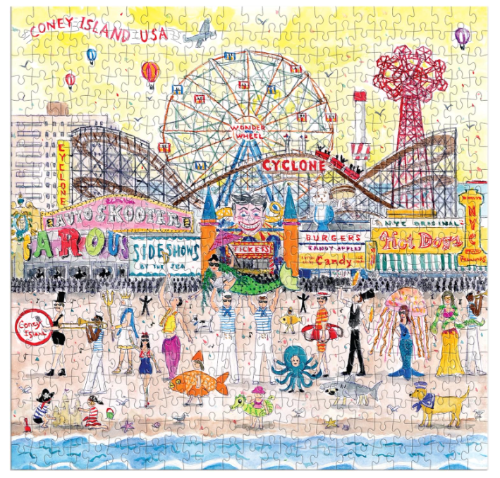 Galison Michael Storrings Summer At The Amusement Park 500 Piece Puzzle - Null