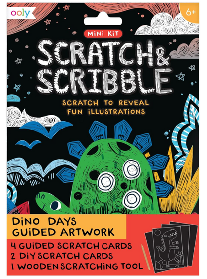 Ooly Mini Scratch & Scribble Art Kit: Dino Days - Null