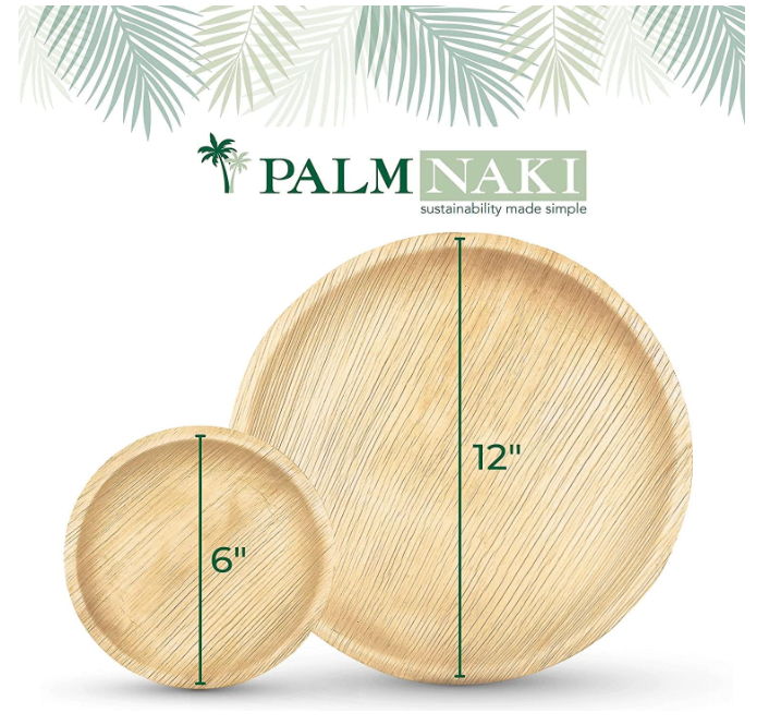 Palm Naki Areca Round Plates Shallow - Null