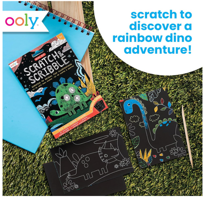 Ooly Mini Scratch & Scribble Art Kit: Dino Days - Null