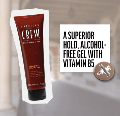 American Crew Firm Hold Gel 250 ml Non - Flaking 669316060506 No Promo Code Needed!