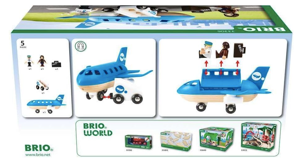 Brio Airplane Stimulating Wooden Toy Plane Set - No Promo Code Needed!
