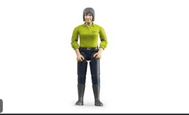 Bruder Action Figure Woman Light Skin Dark Blue Jeans - No Promo Code Needed!