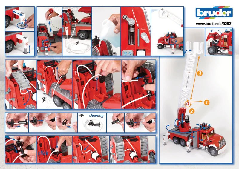 Bruder Mack Granite Fire Engine with Ladder, Pump, Light & Sound Module 24.12.12 - No Promo Code Needed!