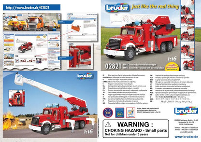 Bruder Mack Granite Fire Engine with Ladder, Pump, Light & Sound Module 24.12.12 - No Promo Code Needed!