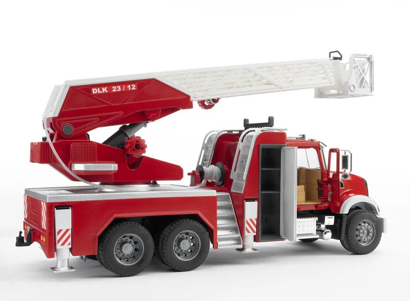 Bruder Mack Granite Fire Engine with Ladder, Pump, Light & Sound Module 24.12.12 - No Promo Code Needed!