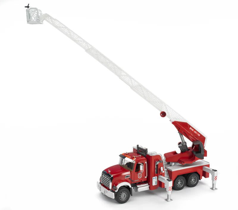 Bruder Mack Granite Fire Engine with Ladder, Pump, Light & Sound Module 24.12.12 - No Promo Code Needed!