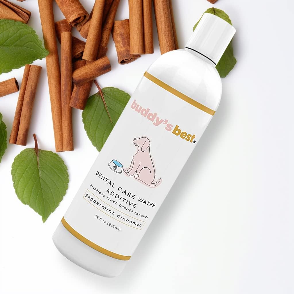 Buddy's Best Dog Breath Freshener Water Additive 32 oz Pack of 1 Peppermint Cinnamon 840320600081 No Promo Code Needed!