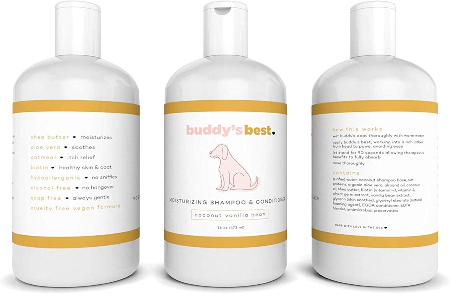 Buddy's Best Dog Moisturizing Shampoo and Conditioner - No Promo Code Needed!