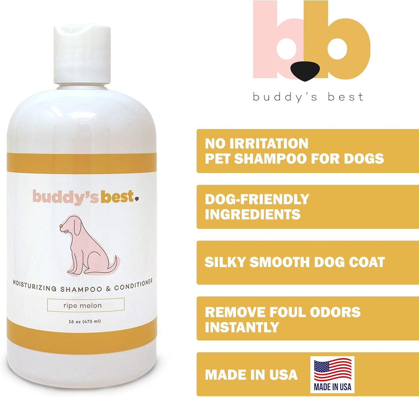 Buddy's Best Dog Moisturizing Shampoo and Conditioner - No Promo Code Needed!