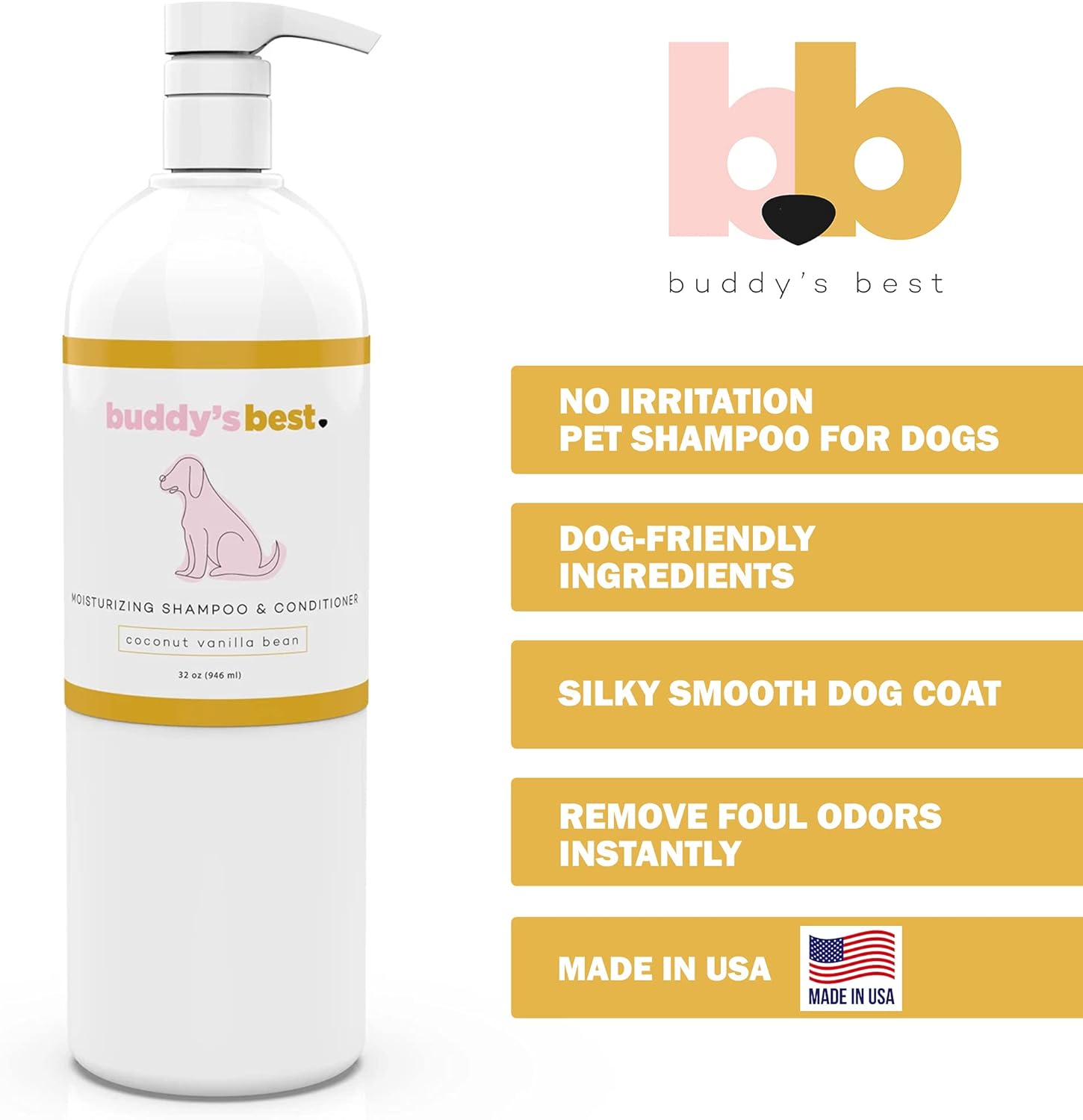 Buddy's Best Dog Moisturizing Shampoo and Conditioner - No Promo Code Needed!