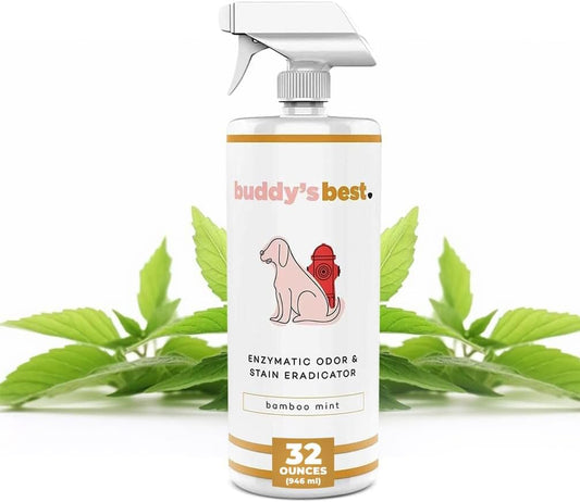 Buddy's Best Enzymatic Dog Urine Smell Remover and Deodorizer 32 oz Pack of 1 Bamboo Mint 840320600289 No Promo Code Needed!