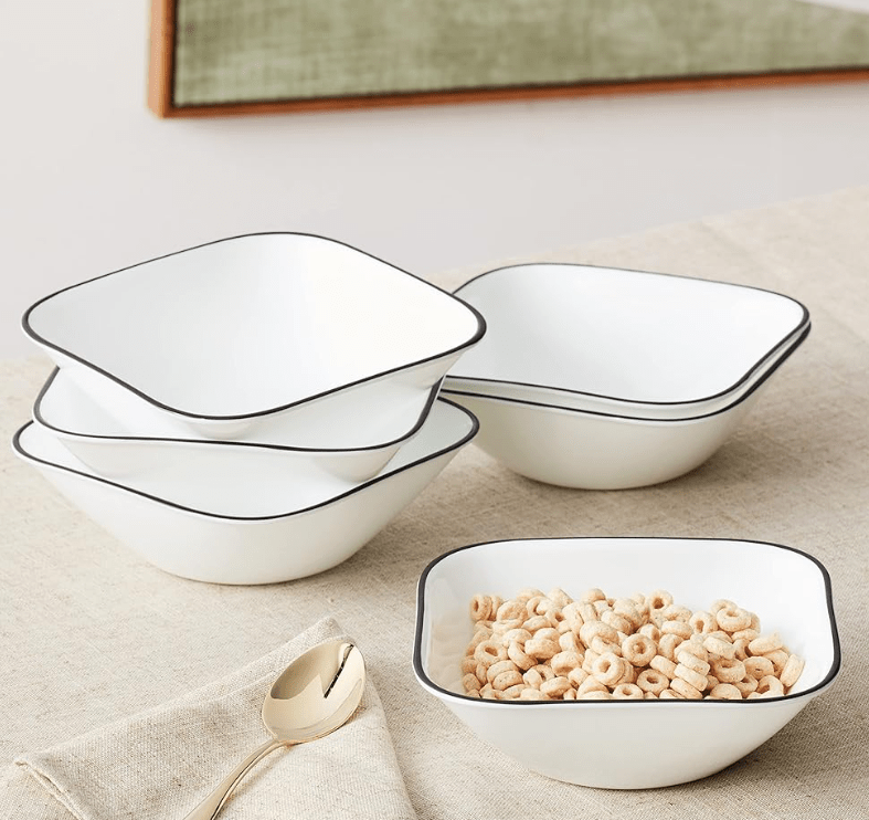 Corelle Square Simple Lines Cereal Bowl - No Promo Code Needed!