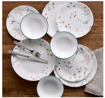 Corelle Vitrelle Dinnerware Wildflower Scatter 12 pieces Lightweight 71160157248 No Promo Code Needed!