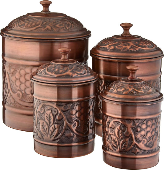 Old Dutch International Antique Copper Heritage Canister Set - Null
