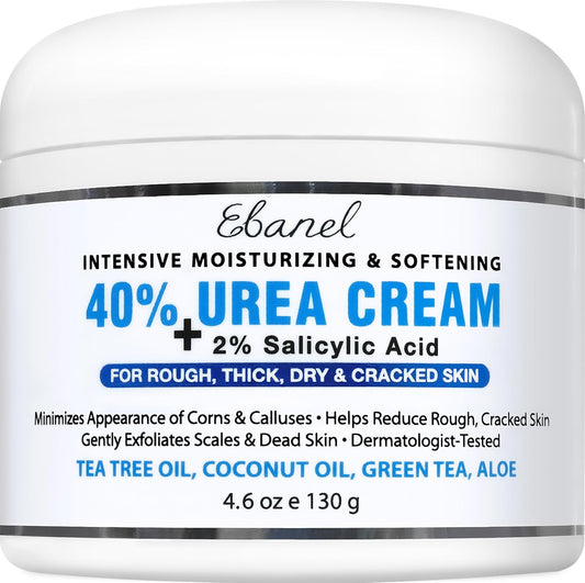 Ebanel Urea Cream 40% plus Salicylic Acid 2% – Used Like New 4.6 ounce CONDITION: USED LIKE NEW 850011668092 No Promo Code Needed!