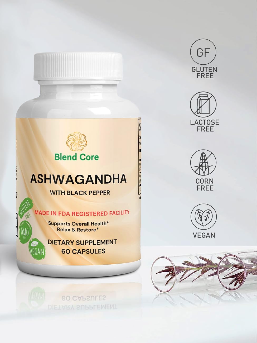 Enchanted Living Black Pepper Ashwagandha Supplements - No Promo Code Needed!