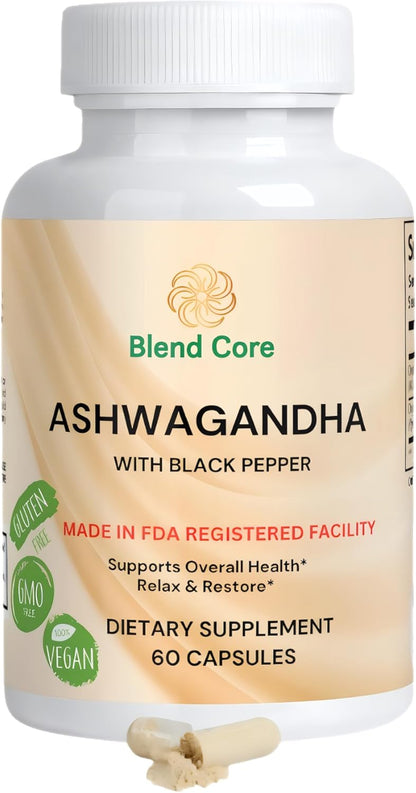 Enchanted Living Black Pepper Ashwagandha Supplements - No Promo Code Needed!