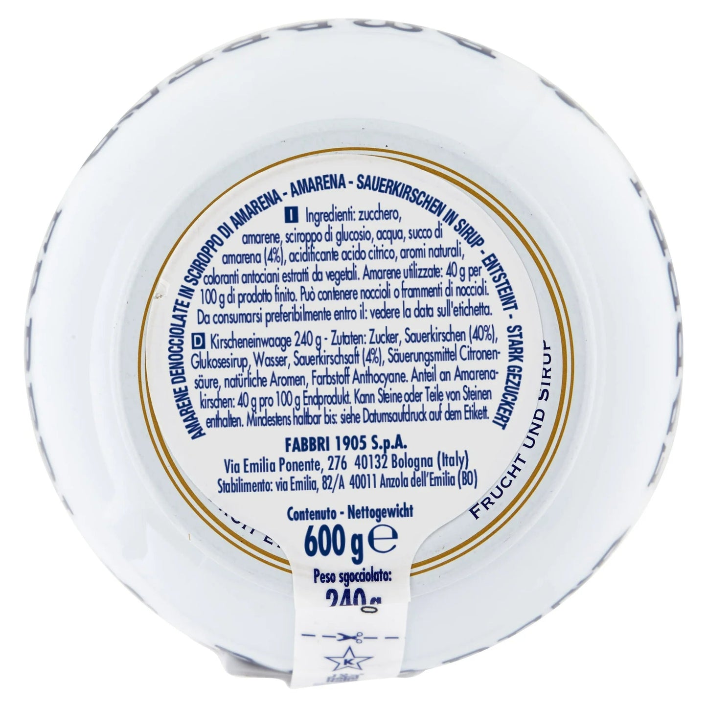 Fabbri EXPIRED - Fabbri Amarena Wild Cherries in Syrup, 6 - PACK, Gluten Free, Non - GMO, Vegan, 600g, 21 Ounce - No Promo Code Needed!