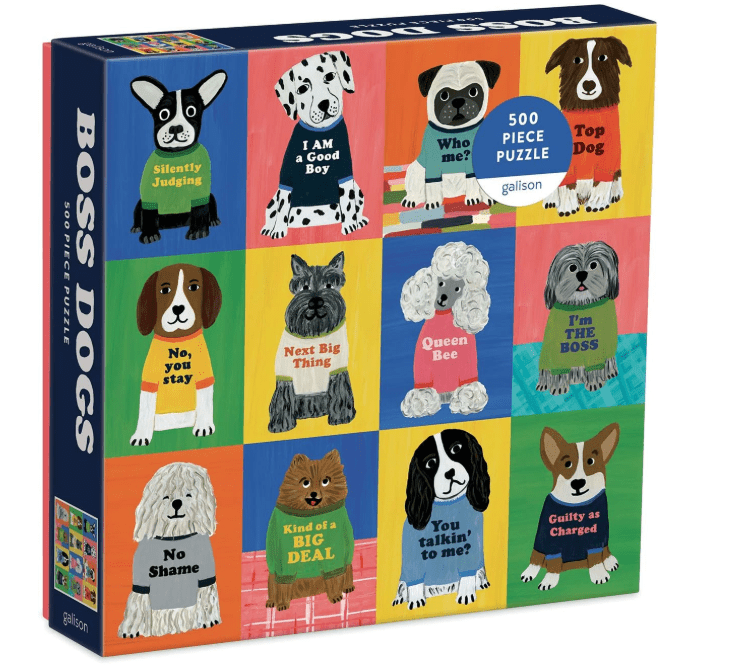 Galison Boss Dogs 500 Piece Family Puzzle - No Promo Code Needed!