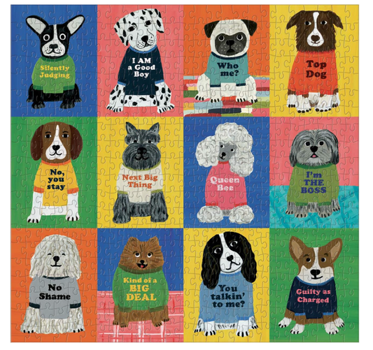 Galison Boss Dogs 500 Piece Family Puzzle 500 pieces Smooth fit 9780735367890 No Promo Code Needed!