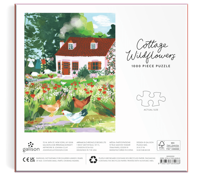 Galison Cottage Wildflowers 1000 Piece Puzzle - No Promo Code Needed!