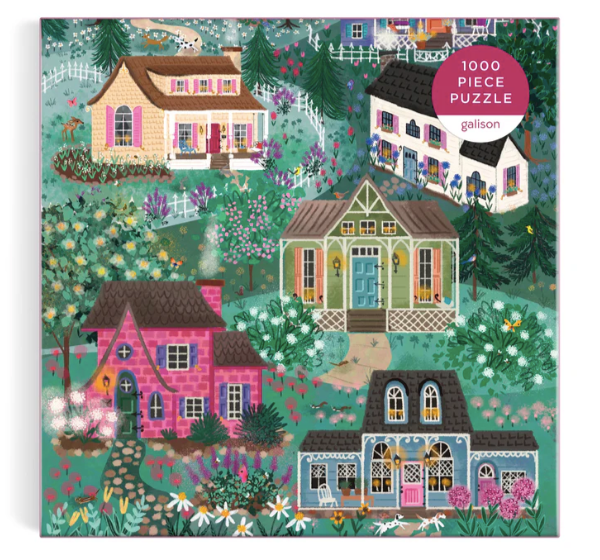 Galison Joy Laforme The Cottage Hills 1000 Piece Puzzle Ribbon - cut pieces 9780735383562 No Promo Code Needed!