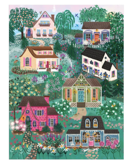 Galison Joy Laforme The Cottage Hills 1000 Piece Puzzle Ribbon - cut pieces 9780735383562 No Promo Code Needed!