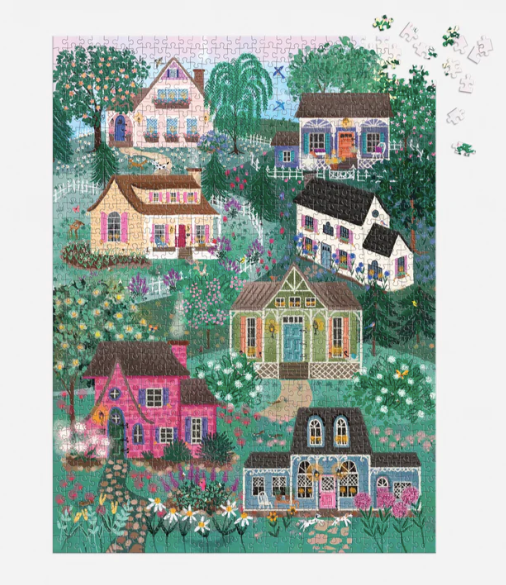 Galison Joy Laforme The Cottage Hills 1000 Piece Puzzle Ribbon - cut pieces 9780735383562 No Promo Code Needed!