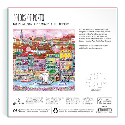 Galison Michael Storrings Colors of Porto 1 500 Piece Puzzle 9780735384682 No Promo Code Needed!