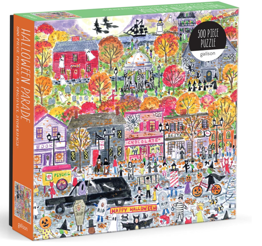 Galison Michael Storrings Halloween Parade 500 Piece Puzzle - No Promo Code Needed!