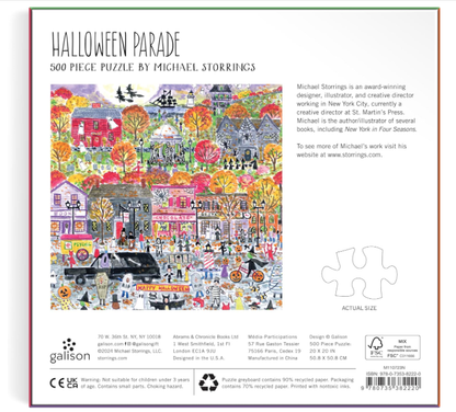 Galison Michael Storrings Halloween Parade 500 Piece Puzzle - No Promo Code Needed!