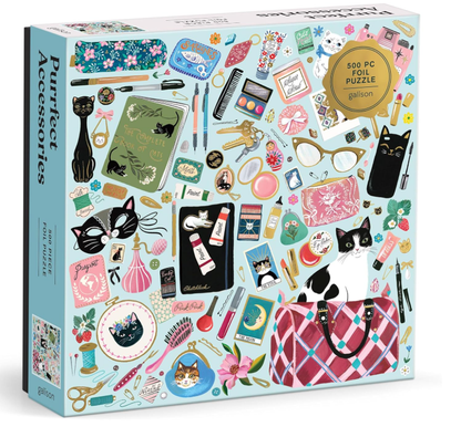 Galison Purrfect Accessories 500 Piece Foil Puzzle - No Promo Code Needed!