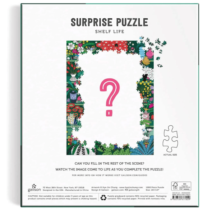 Galison Shelf Life 1000 Piece Surprise Puzzle - No Promo Code Needed!