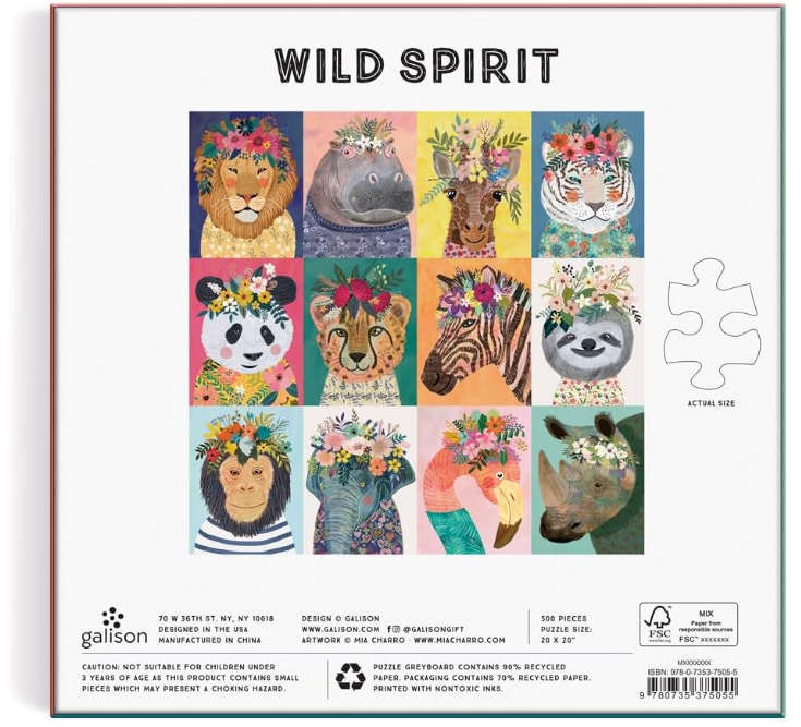 Galison Wild Spirit 500 Piece Puzzle - No Promo Code Needed!