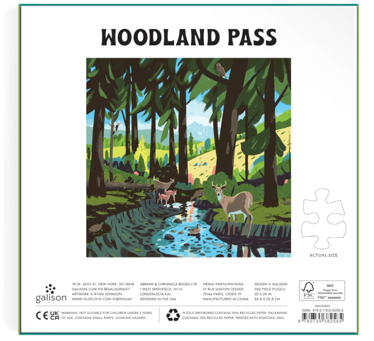 Galison Woodland Pass 500 Piece Puzzle - No Promo Code Needed!