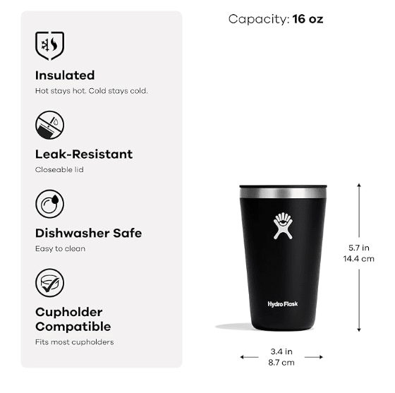 Hydro Flask All Around Tumbler Press - in Lid 160z Surf 810096859617 No Promo Code Needed!