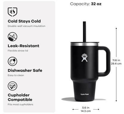 Hydro Flask Travel Tumbler with Handle Lid and Straw - No Promo Code Needed!