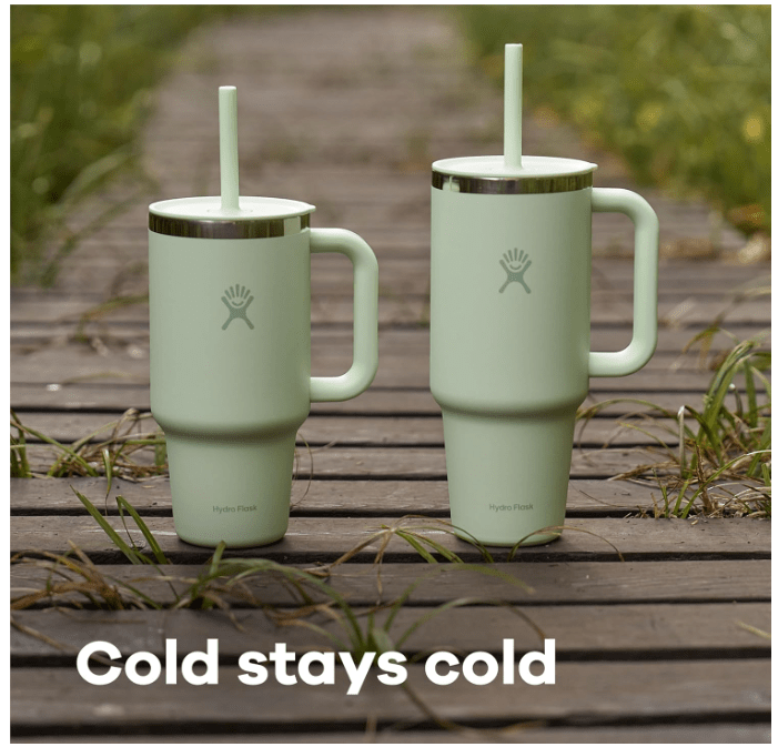Hydro Flask Travel Tumbler with Handle Lid and Straw - No Promo Code Needed!